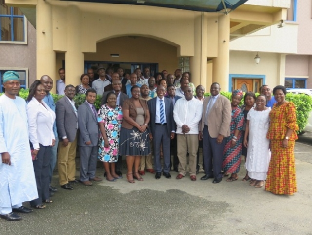 Group picture with the Akwa Ibom State Commisioner for Health (7th Right)