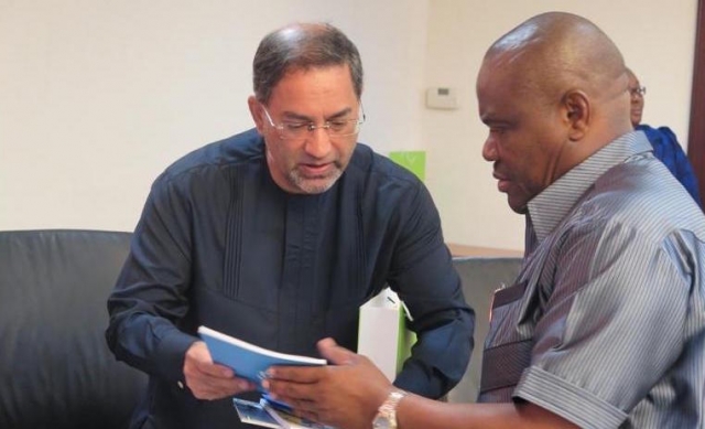 His Excellency, Governor Nyesome Wike (Right) and the WR, Dr Rui Gama Vaz