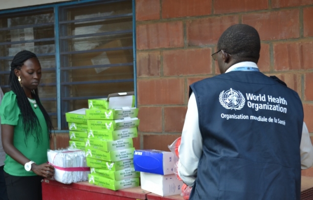 Handover of Ebola protective materials to the Ministry of Health