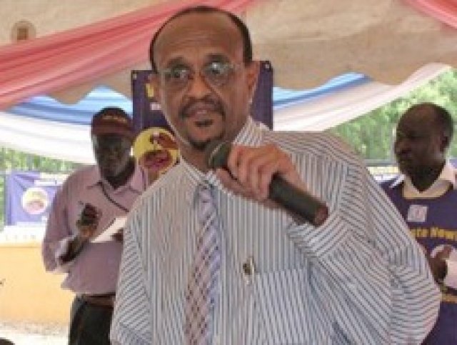 Dr Abdi Mohammed, WHO Representative delivering his statement at the launch