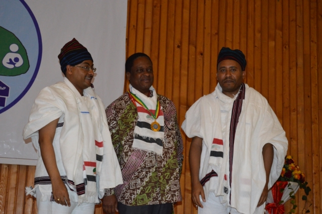 Dr M'pele, the President of Oromia Region and Minister of Health at the honoring ceremony.