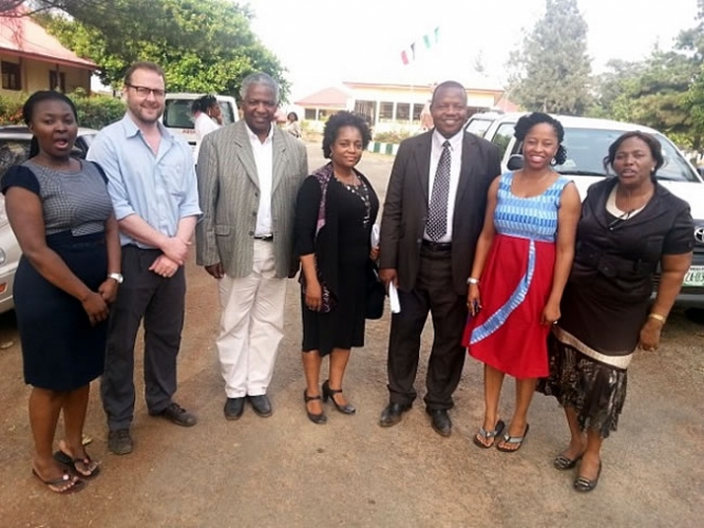 Meeting with Dr Chukwuemeka Oluoha, (3rd from the right) Executive Director, Primary Health Care Development Agency, Abia State