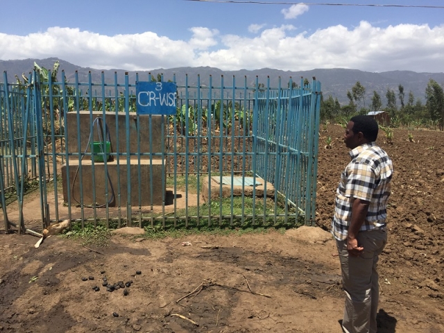 Ministry of Health,Tanzania delegate visiting a protected borehole constructed within a community facing drought as a result of climate change in Ethiopia