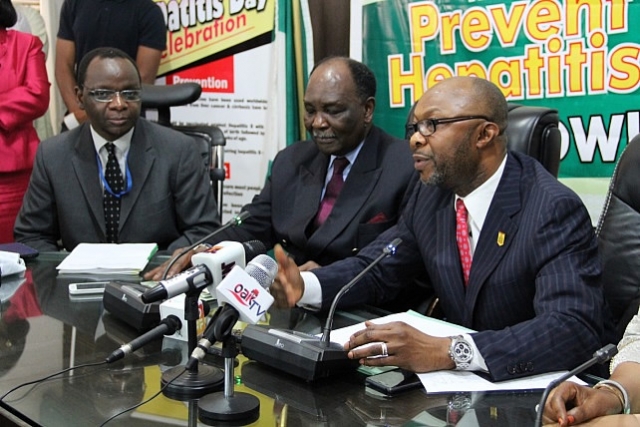 Mr Awute (first right), Dr Yakubu Gowon and Dr Mpazanje