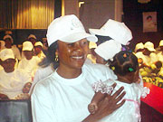 Mother and baby at the launch event