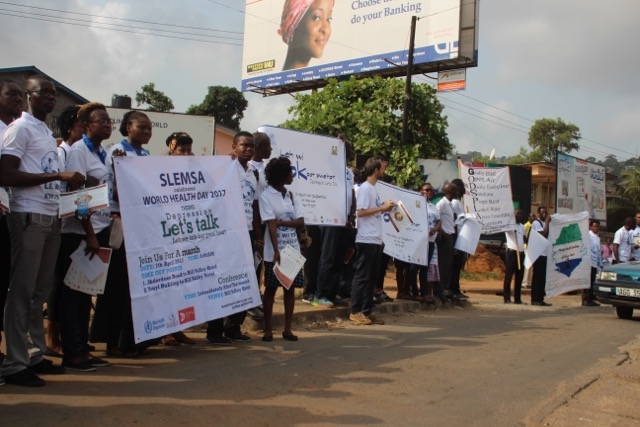Various awareness raising activities took place across Sierra Leone on depression throughout April 2017