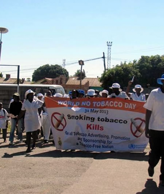 The campaign banner which led the march preceding the commemoration in Mufakose