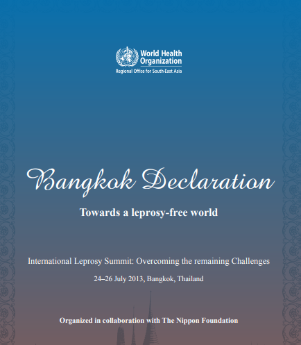 Bangkok Declaration: Towards a leprosy-free world 
