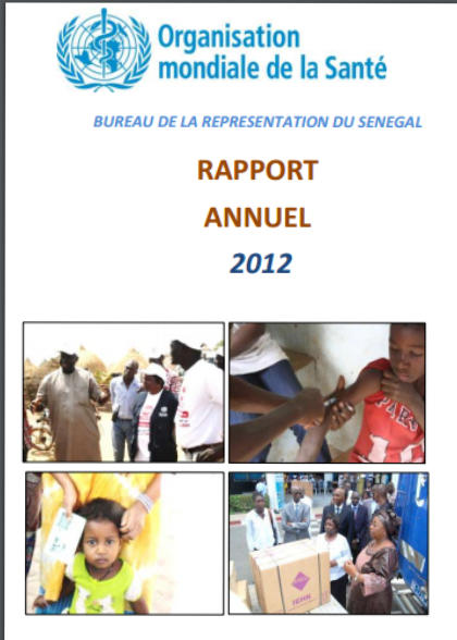 Rapport annuel du Bureau OMS Sénégal pour l'année 2012