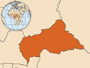 Map of Central African Republic