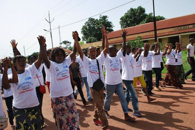 Au départ de la marche contre l’hypertension artérielle