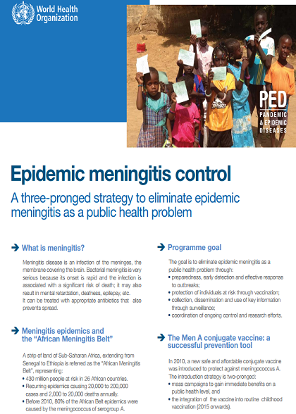More information about the epidemic meningitis control