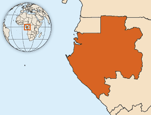 Map of Gabon
