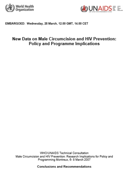  Male Circumcision WHO Recommendations