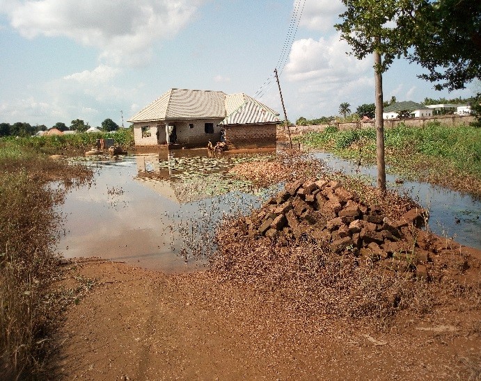  Submerged houses in Achusa settlement of Makurdi