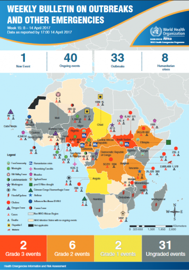 Outbreaks And Emergencies Bulletin Week 15 8 14 April 2017 Who Regional Office For Africa 