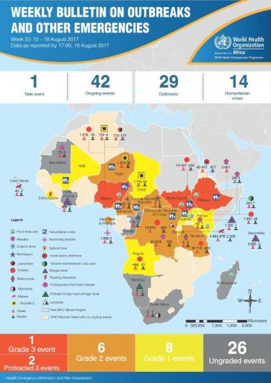 WHO AFRO Outbreaks and Emergencies Bulletin, Week 33: 12 - 18 August 2017