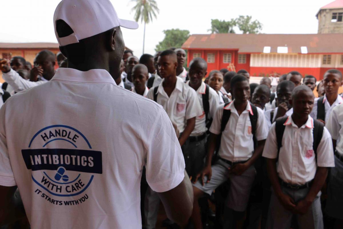 raising awareness on antibiotic resistance with school children in Sierra Leone