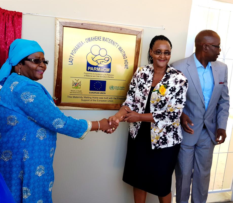 The Opening of Lady Pohamba Maternity Waiting Home marks the end of the  four year EU funded programme on Maternal and Child Health., WHO