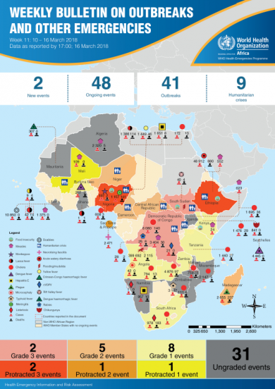 Outbreaks And Emergencies Bulletin Week 11 10 16 March 2018 Who Regional Office For Africa 