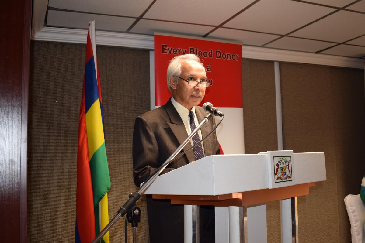 Health Minister, Dr Hon. A. Husnoo during his address at the opening of the workshop