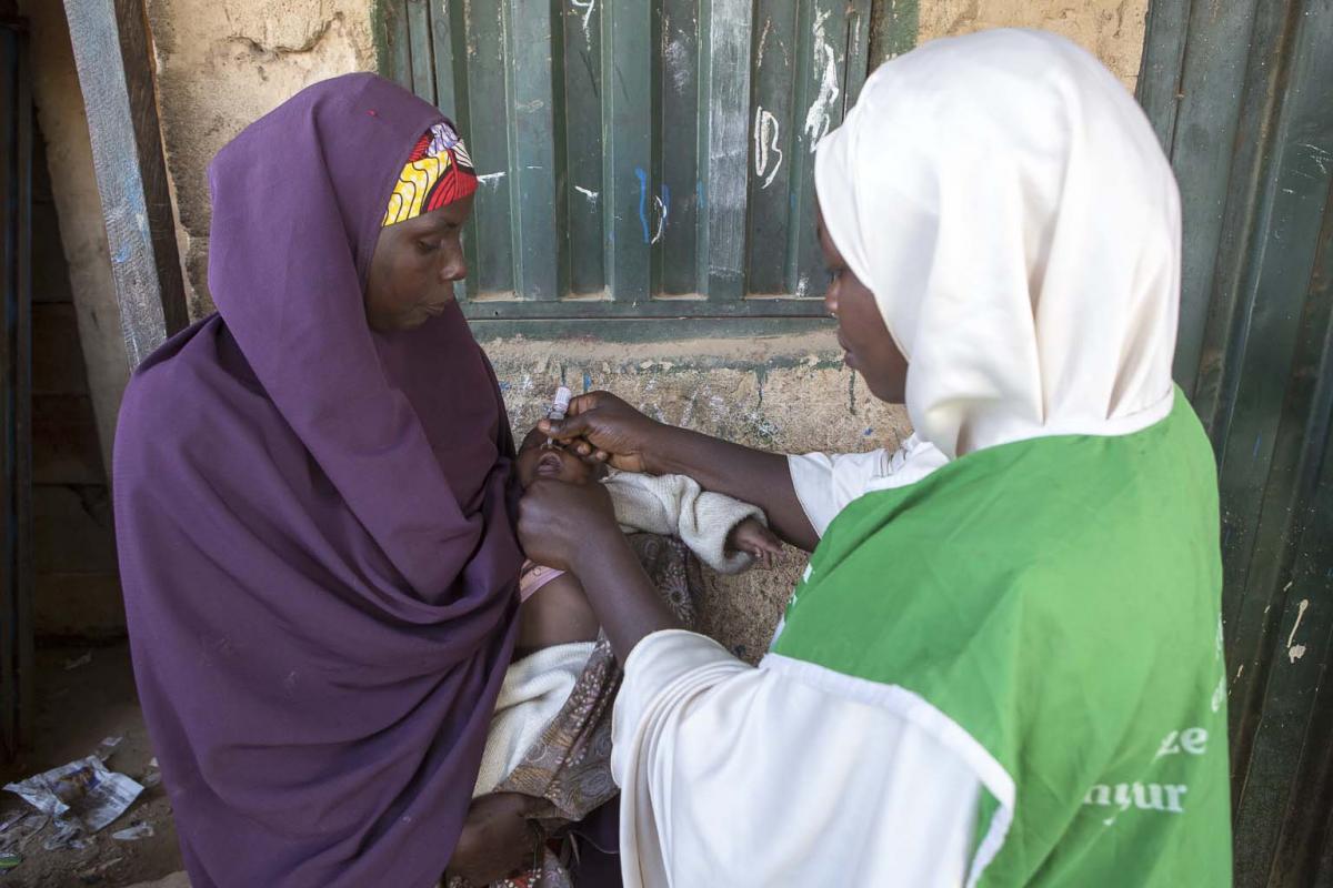 A team of House to house vaccination workers during polio campaign in northern Nigeria.