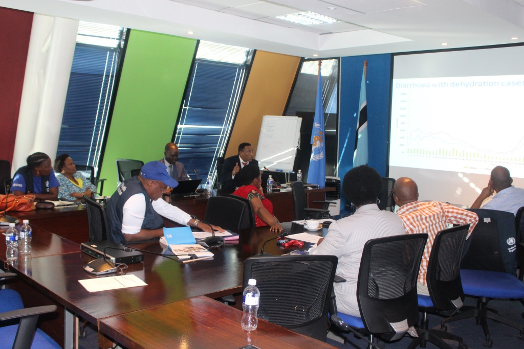 AFRO Consultants briefing WCO Staff at the conclusion of the mission