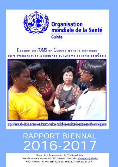 Page de Garde du Rapport Biennal 2016-2017 du Bureau OMS Guinée