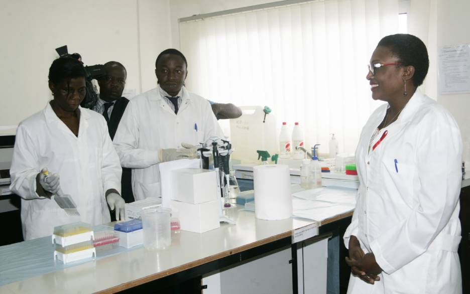 Professor Judith Torimiro (right) with some of her students