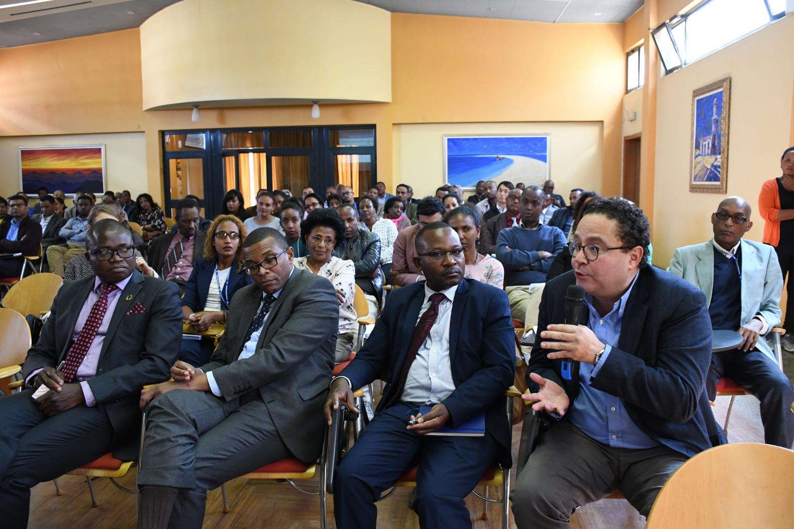  A section of Heads of UN Agencies at the briefing