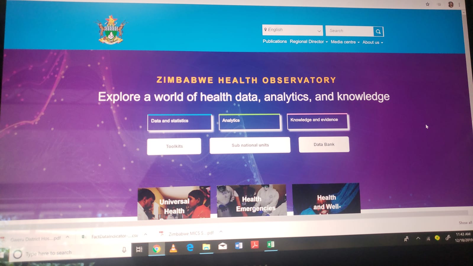 Zimbabwe's data on the AHO