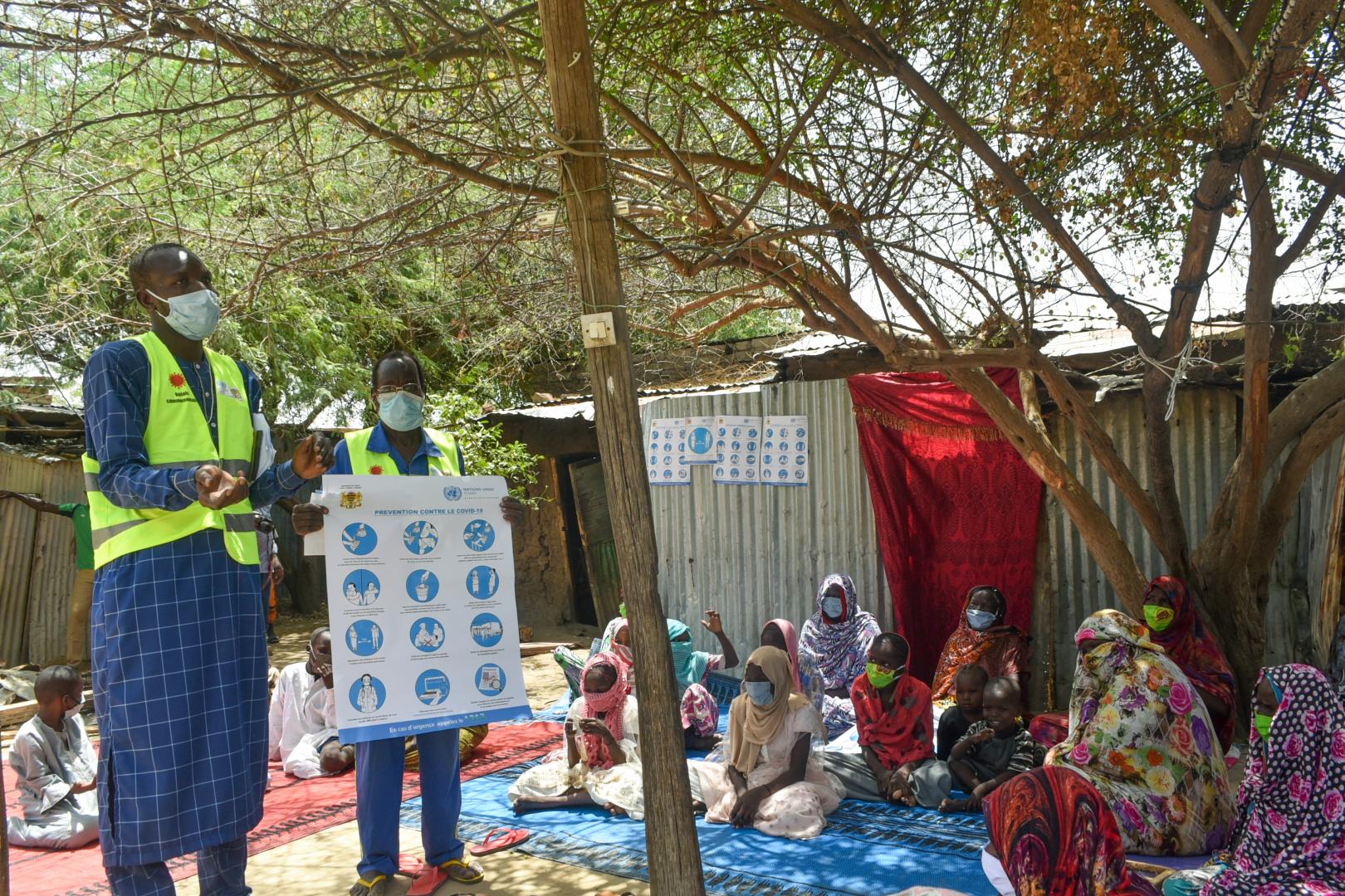 Sensibiliser les communautés au COVID-19 par des campagnes porte à porte au Tchad