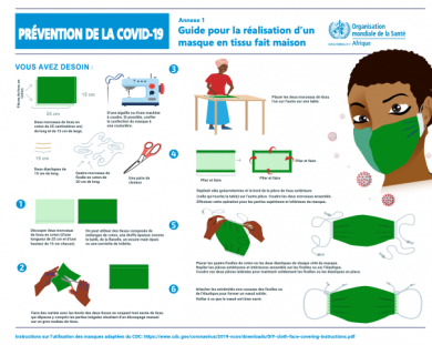 Guide de fabrication et de désinfection des masques pour les communautés dans des contextes où les ressources sont limitées