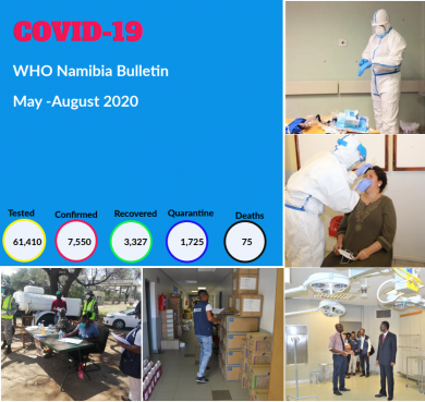 WHO Namibia COVID-19 May to August 2020 Bulletin 