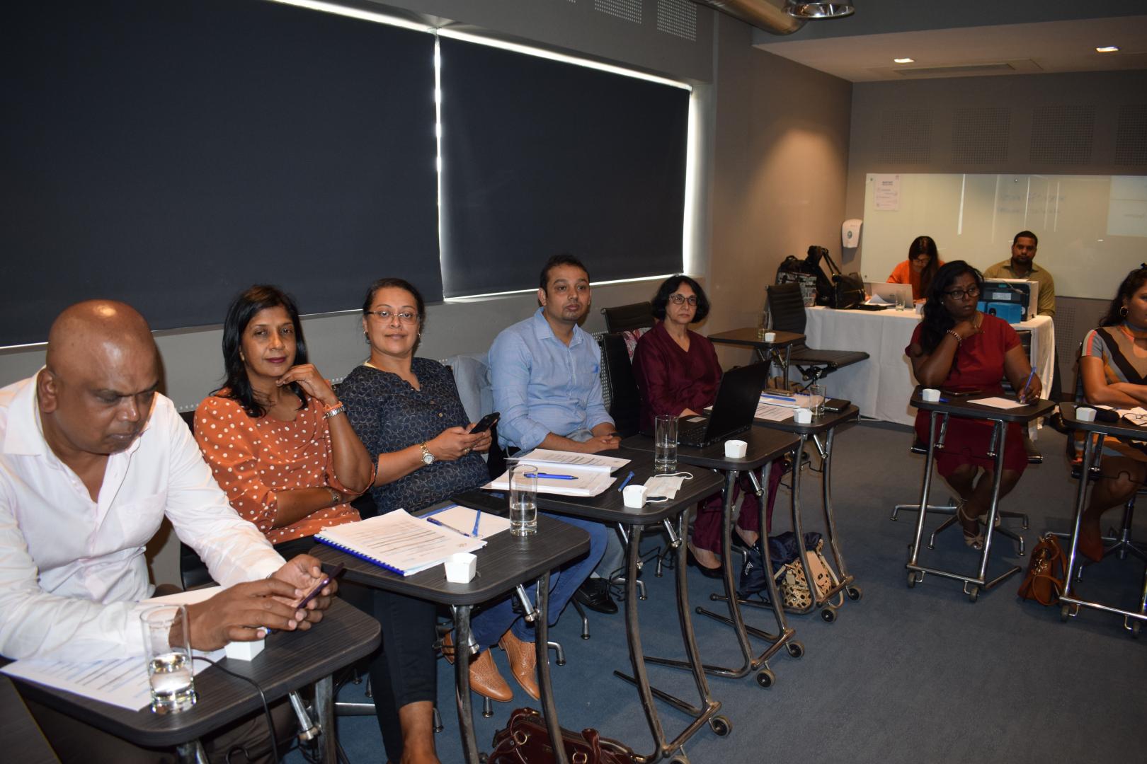 Laboratory professionals participating in the training of trainers on Quality Management Systems from 18-22 January 2021 in Mauritius