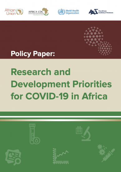 Research and Development Priorities for COVID-19 in Africa