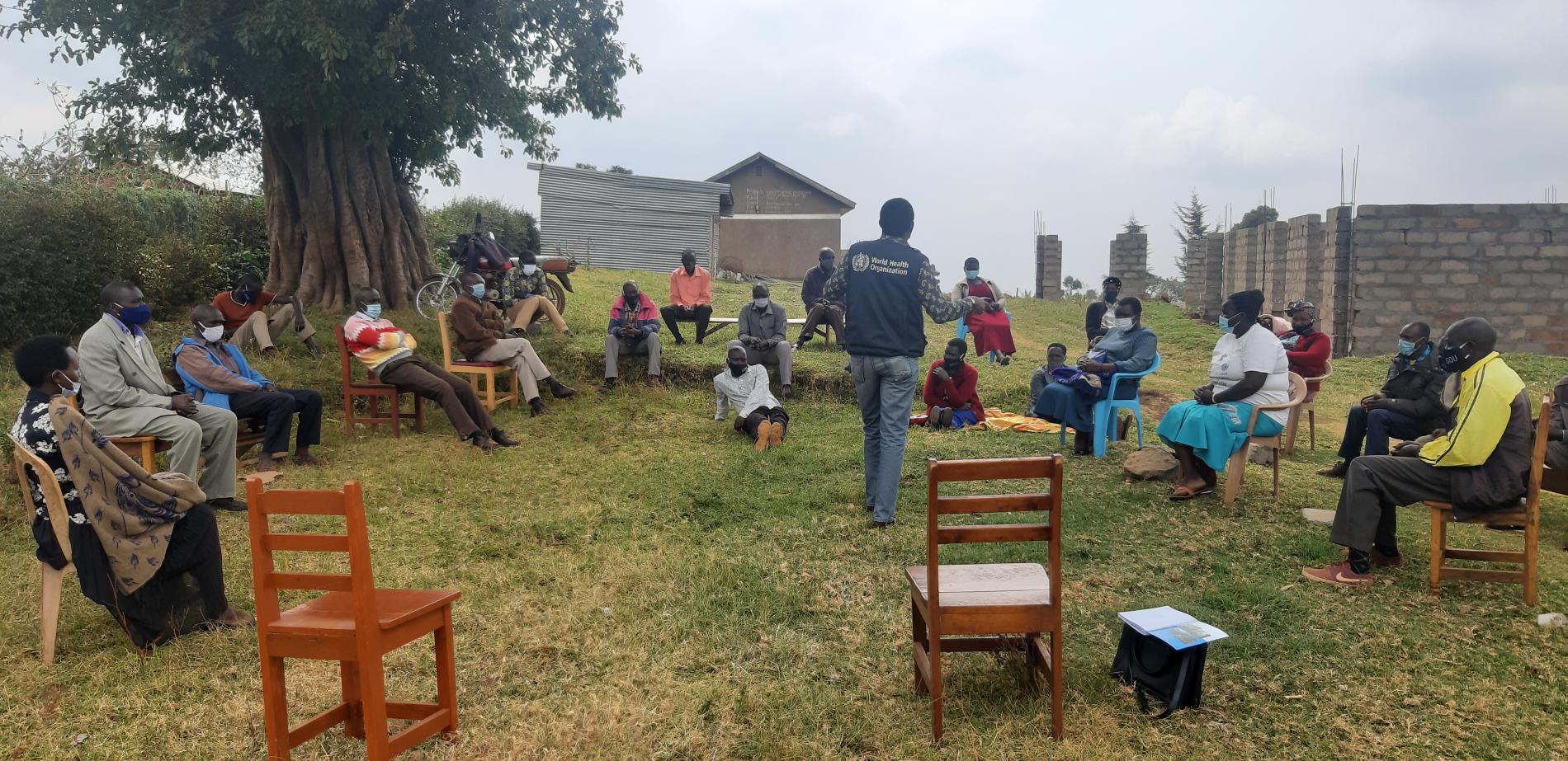 WHO Risk communication officials reach out to Tororo people with COVID-19 messaging 