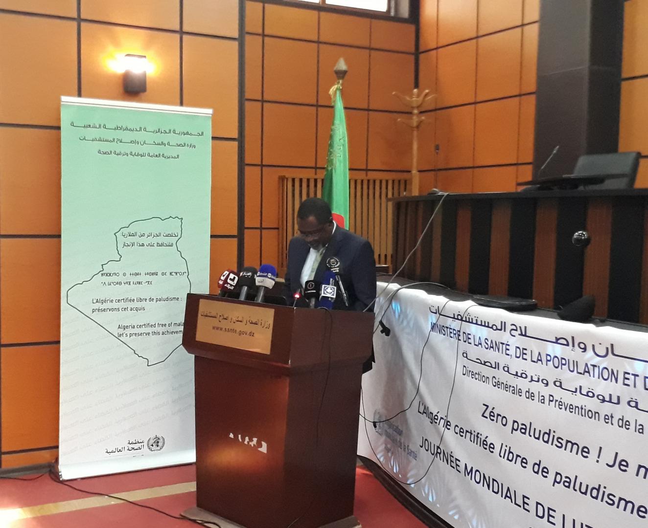 Dr Nguessan Bla François fait lecture du message de l'OMS  