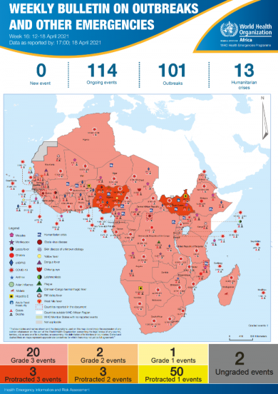 Outbreaks And Emergencies Bulletin Week 16 12 18 April 2021 Who Regional Office For Africa 