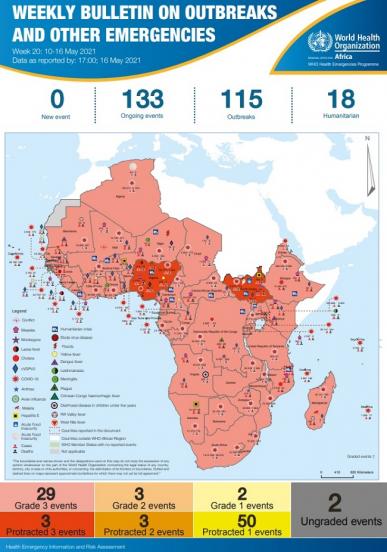 Outbreaks And Emergencies Bulletin Week 20 10 16 May 2021 Who 