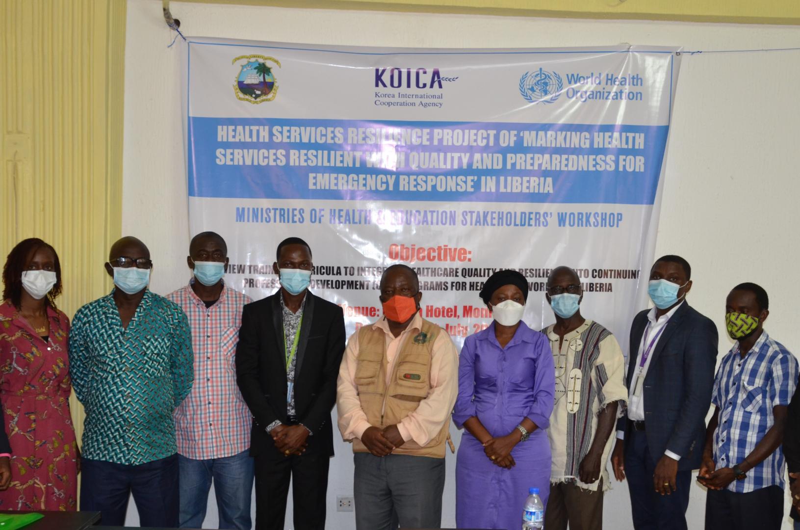 Group photo of in-person participants during the stakeholders workshop in Monrovia