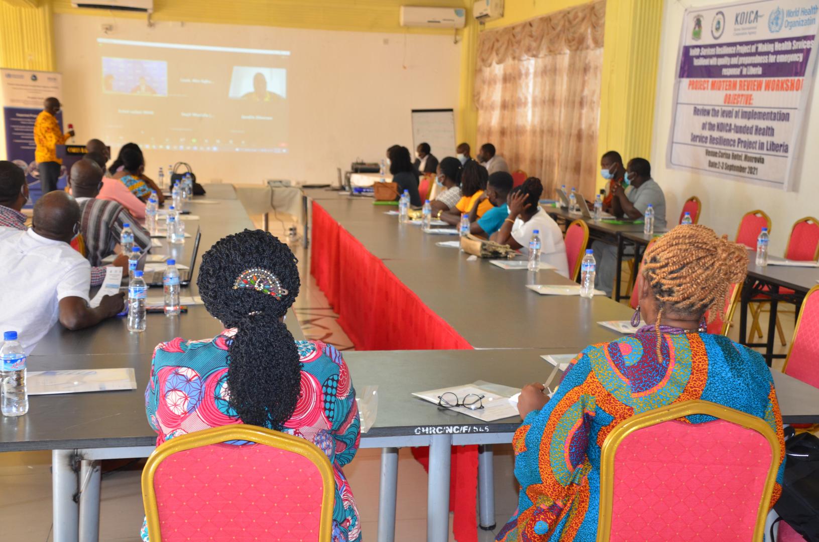 View of in-person participants at the KOICA Project MTR in Monrovia