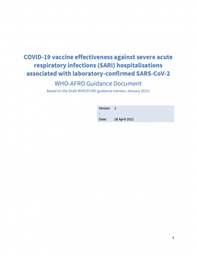 COVID-19 vaccine effectiveness against severe acute respiratory infections (SARI) hospitalisations associated with laboratory-confirmed SARS-CoV-2