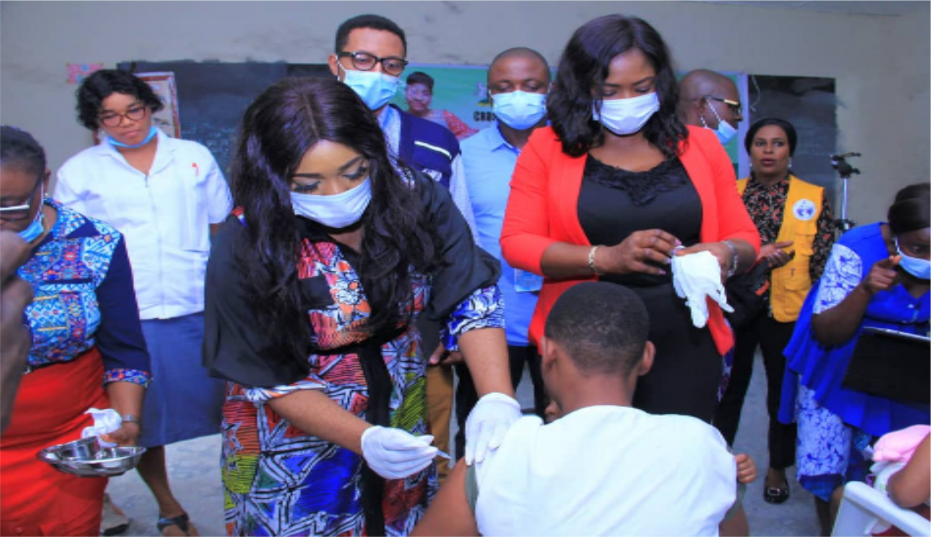 Cross Rivers State Commissioner of Health, Dr Betta Edu, flagging-off the vaccination campaign