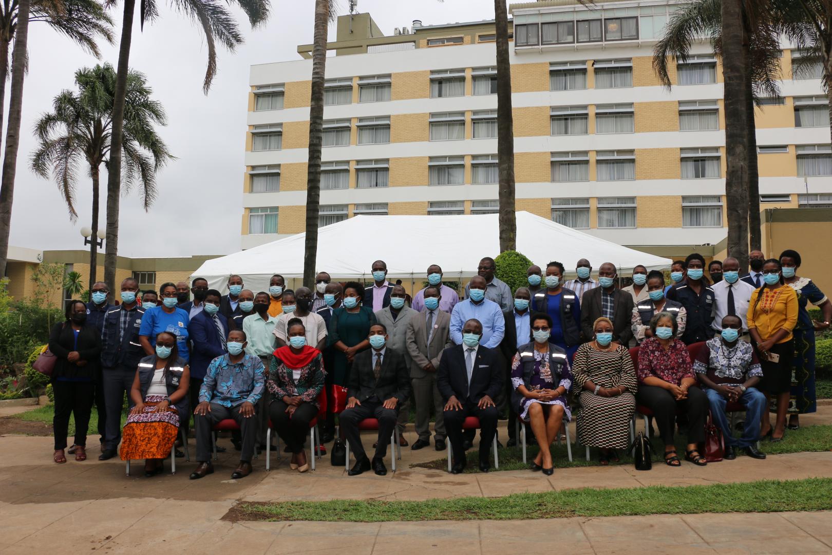 group photo of WCO Malawi and Ministry of Health officials 