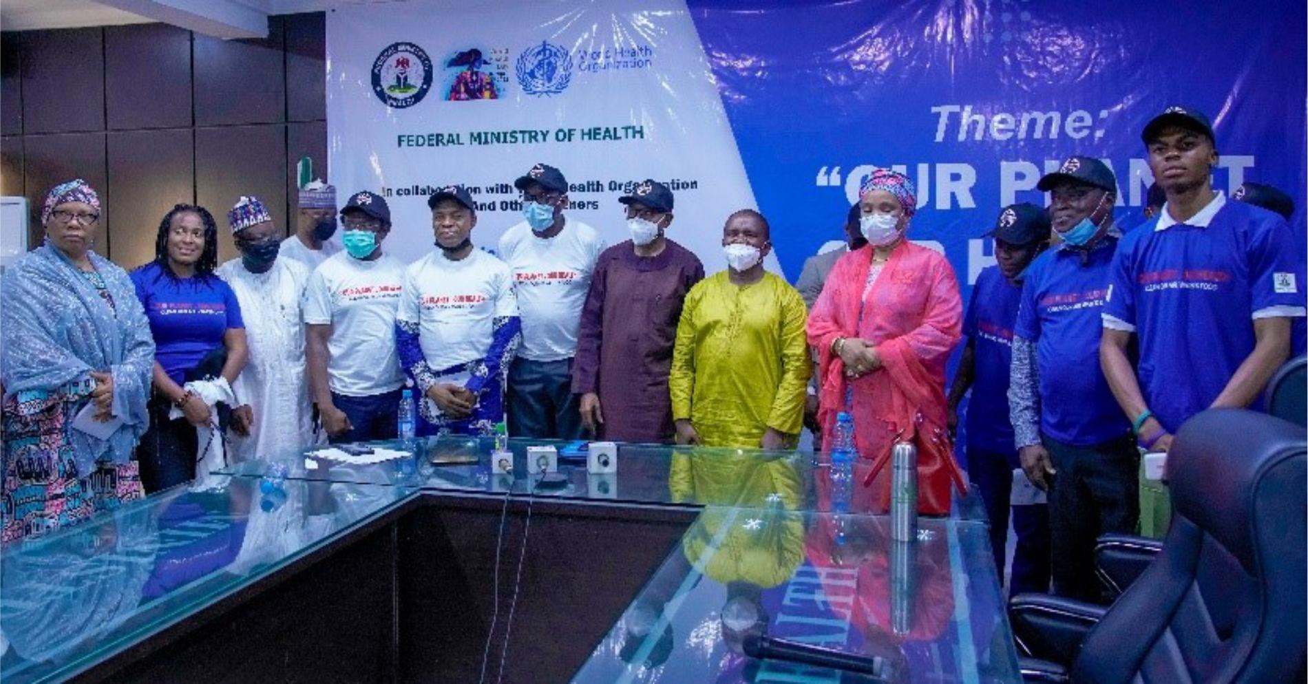 Stakeholders at the ministerial press briefing on World Health Day