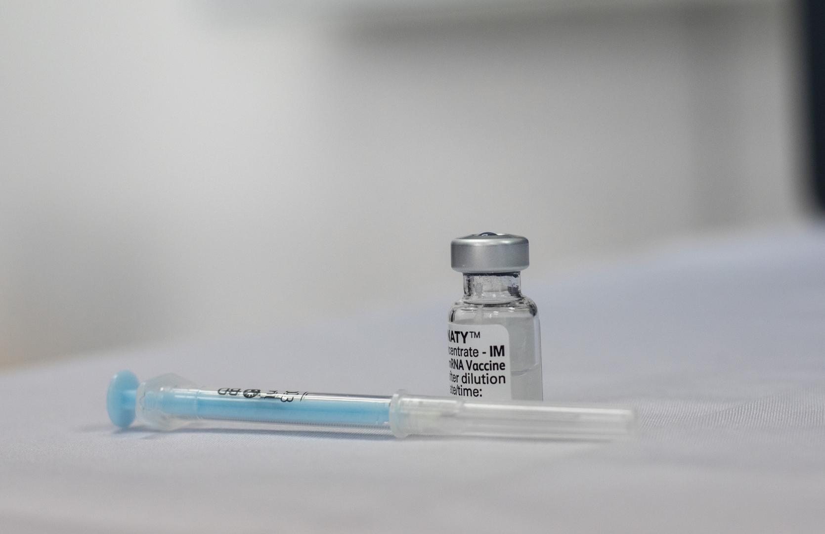 syringe and vaccine