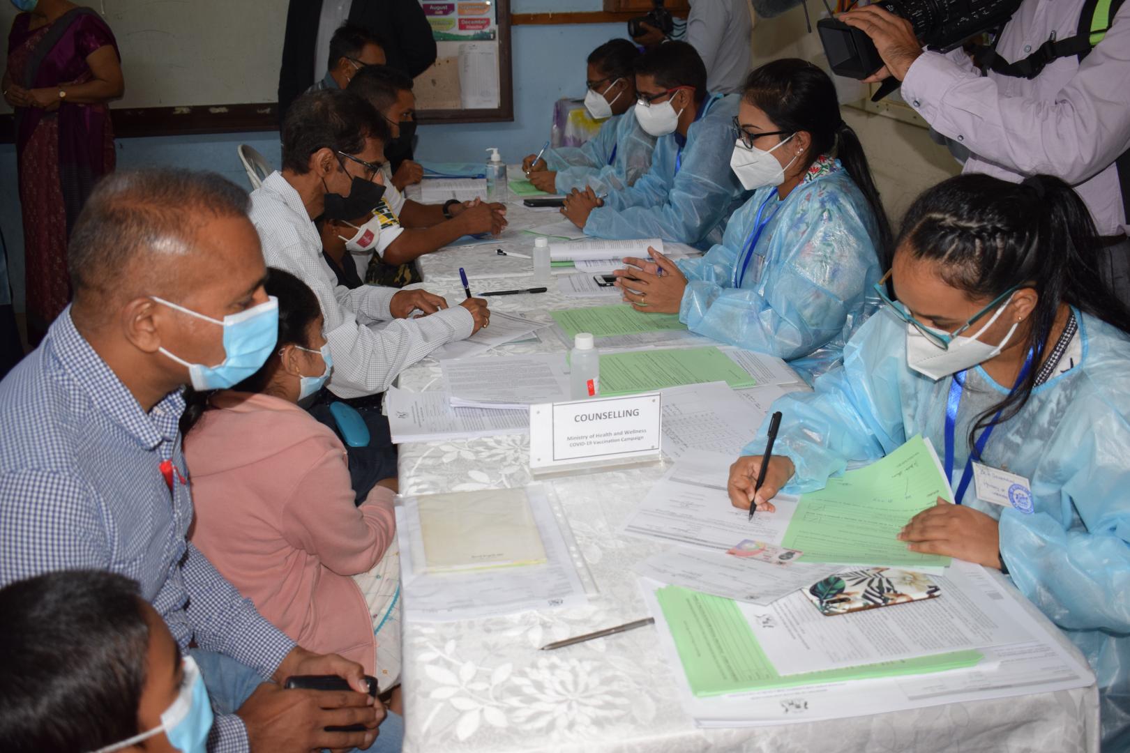 Launching of the vaccination campaign for children aged 5-11 years old in May 2022 in Mauritius 