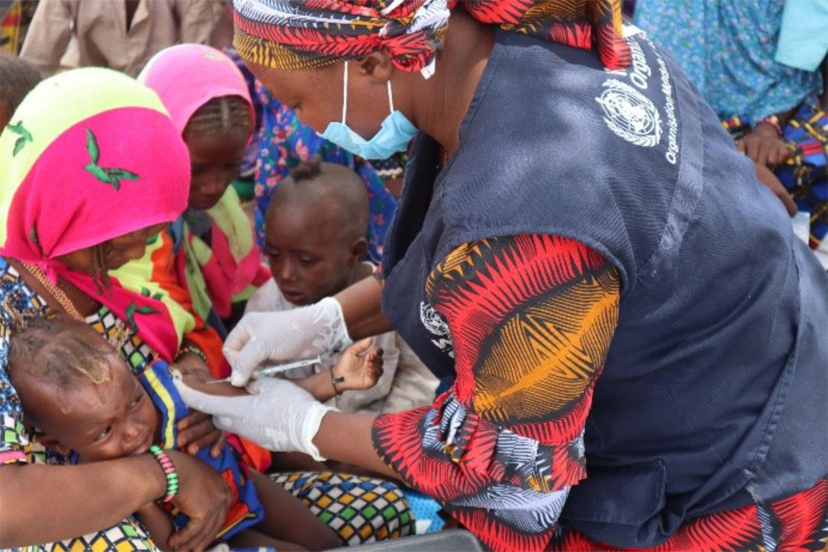 Saratu, a member of the Mobile health team providing essential health service in a nomadic setting in Yobe state.