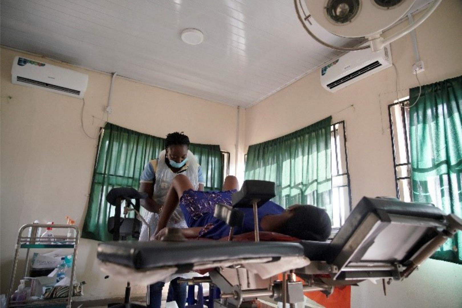 A patient at Ilara-Mokin on the testing bed